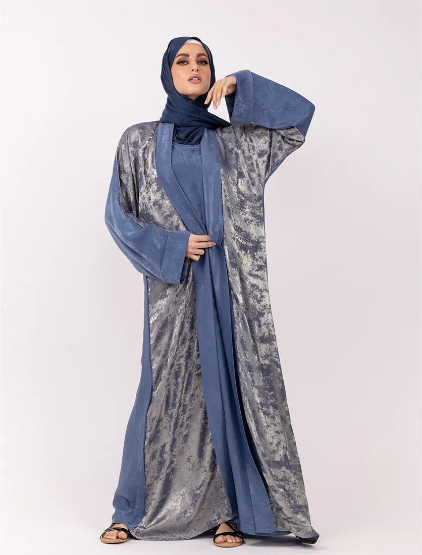 Blue Jamila Open Abaya